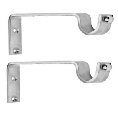 Ddrapes - 2 Long Strong  SS Bracket for 1 25MM Curtain Rod + 1 Channel at back (eye-let + 3 Pleet) (Custom Made) 
